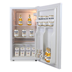 Mini Fridge, Modelo, 3.2 Cu. Ft., Freestanding, Bottle Opener, White