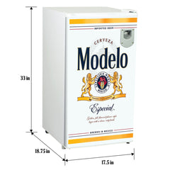 Mini Fridge, Modelo, 3.2 Cu. Ft., Freestanding, Bottle Opener, White