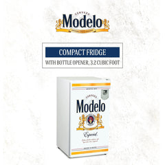 Mini Fridge, Modelo, 3.2 Cu. Ft., Freestanding, Bottle Opener, White