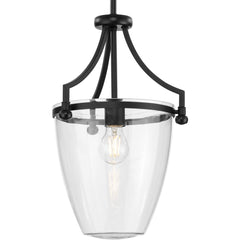 Mini Pendant Light with Transparent Glass Shade and Metal Frame