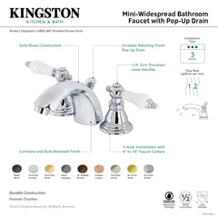 Mini-Widespread Bathroom Faucet, American Patriot, Two-Handle in Antique Copper