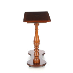 Mobile End Table with Casters, Cherry Veneer Finish