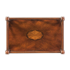 Mobile Server with 2 Shelves in Cherry with Rubberwood Legs