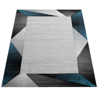Modern Geometric Area Rug in Polypropylene, 7 ft 10 in x 10 ft 10 in