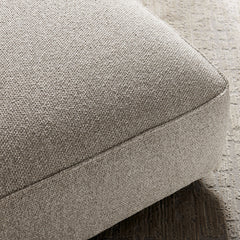 Modular Ottoman, Lattice Bouclé Upholstery, 41.3 in Square, Fog