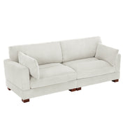 Modular Sectional with 2 Corner Units in Beige Corduroy