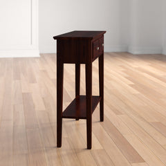 Narrow Entryway Console Table, 30-Inch, Chocolate Oak Finish
