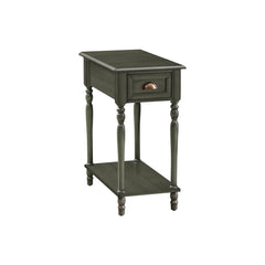 Nightstand, 1 Drawer, Manufactured Wood, Green
