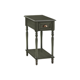 Nightstand, 1 Drawer, Manufactured Wood, Green