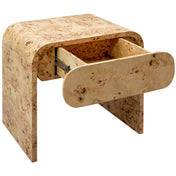 Nightstand, 1-Drawer, Solid and Manufactured Birch Wood, 24 Inch Wide