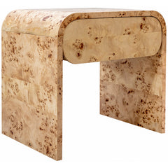 Nightstand, 1-Drawer, Solid and Manufactured Birch Wood, 24 Inch Wide