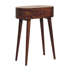 Nightstand, 1 Drawer, Solid Mango Wood, Brown