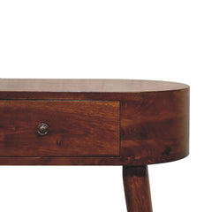 Nightstand, 1 Drawer, Solid Mango Wood, Brown