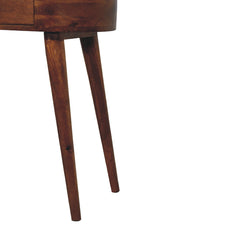 Nightstand, 1 Drawer, Solid Mango Wood, Brown