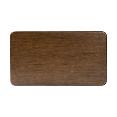 Nightstand, 2 Drawers, Aged Oak Solid Wood and Veneer