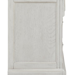 Nightstand, 2 Drawers, Antiqued White with Dark Bronze-Tone Knobs