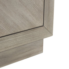 Nightstand, 2 Drawers, Mahogany Wood and MDF, Ash Brown