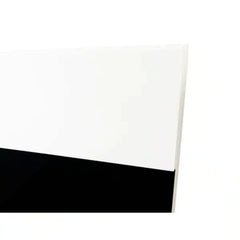 Nightstand, 2 Drawers, Poplar and MDF, Black and White Gloss