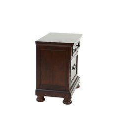 Nightstand, 2 Drawers, Rectangular, Brown