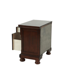 Nightstand, 2 Drawers, Rectangular, Brown