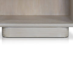Nightstand, 2 Drawers, Resin Frame, MDF Top, White