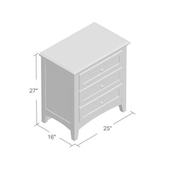 Nightstand, 2 Drawers, Solid and Manufactured Wood, Merlot