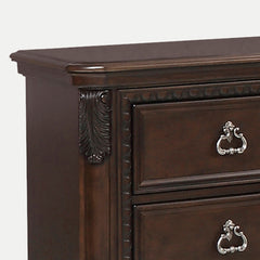 Nightstand, 2 Drawers, Solid Wood and MDF, Ball-Bearing Glides