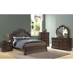 Nightstand, 2 Drawers, Solid Wood and MDF, Ball-Bearing Glides