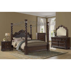 Nightstand, 2 Drawers, Solid Wood and MDF, Ball-Bearing Glides