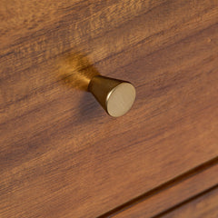 Nightstand, 2 Soft-Close Drawers, Acacia Wood, Light Brown