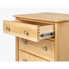Nightstand, 3-Drawer Solid Birch Wood, Natural