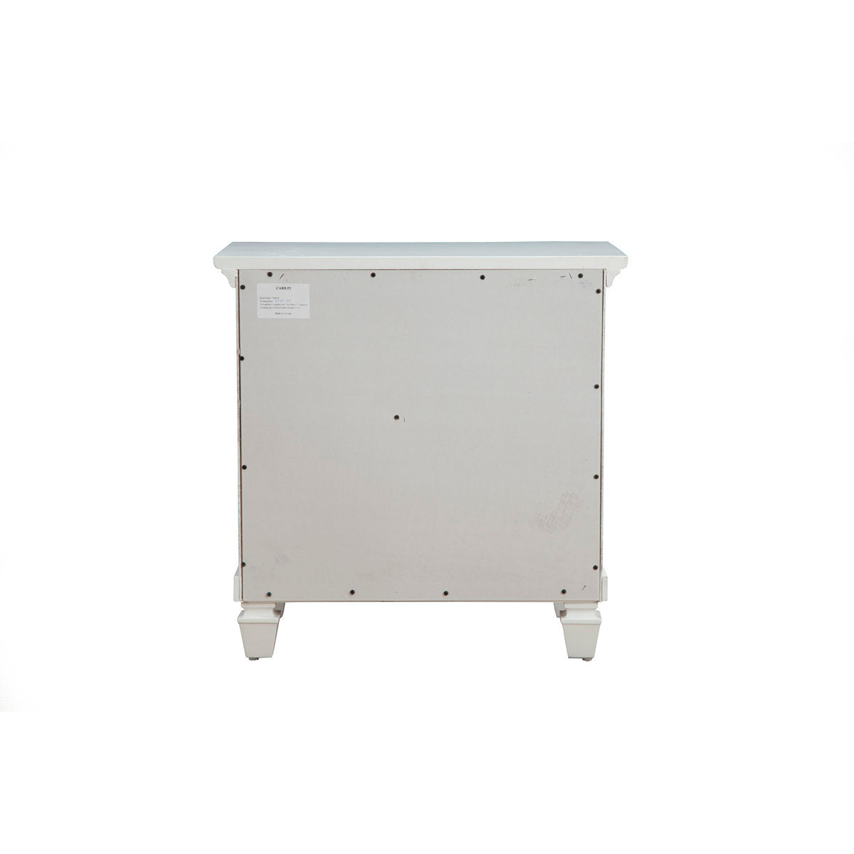Nightstand, 3-Drawer Solid Wood, 28 Inch Wide, White