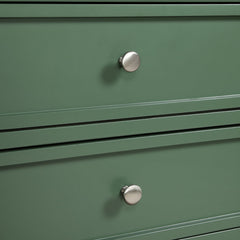 Nightstand, 3 Drawers, Solid and Engineered Wood, Green