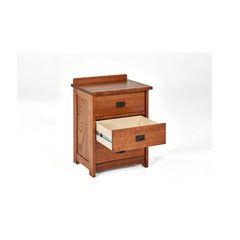 Nightstand, 3 Drawers, Solid Wood Frame and Top, Brown