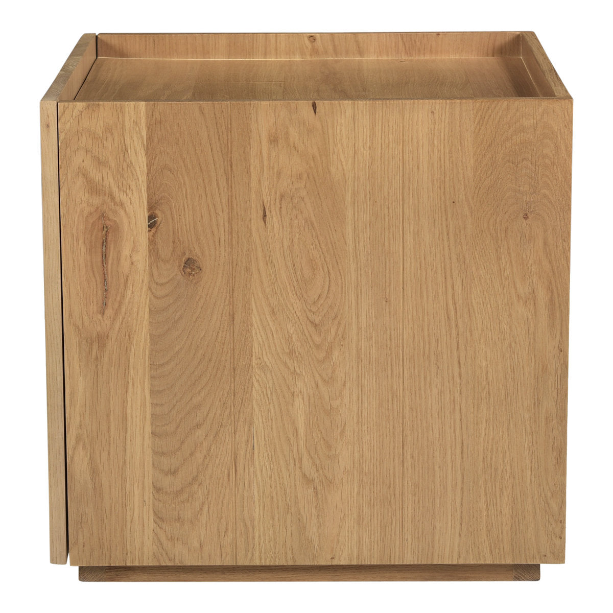Nightstand, Solid Oak, 1 Cabinet Door, Brown