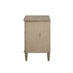 Nightstand with 1 Drawer and Open Shelf in Light Natural