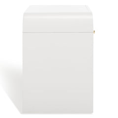 Nightstand with 1 Drawer and Open Shelf, Rubberwood, White