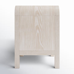 Nightstand with 1 Drawer and USB Ports, White Solid and Engineered Wood