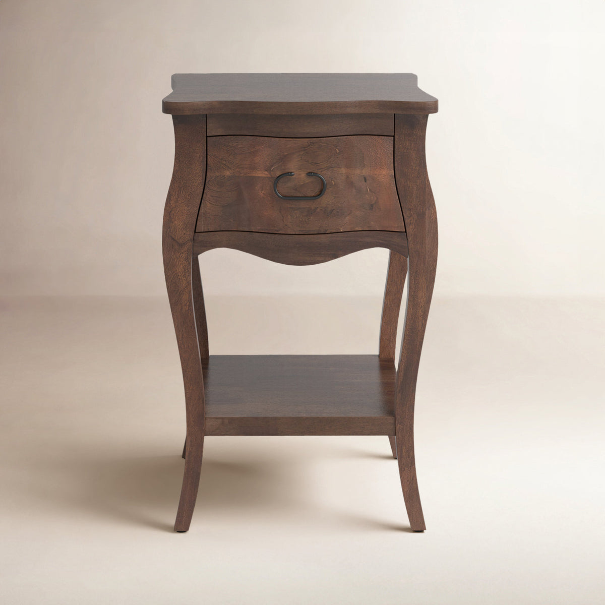 Nightstand with 1 Drawer in Dark Walnut