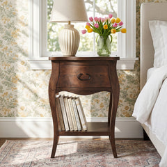 Nightstand with 1 Drawer in Dark Walnut
