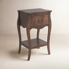 Nightstand with 1 Drawer in Dark Walnut