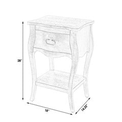 Nightstand with 1 Drawer in Dark Walnut