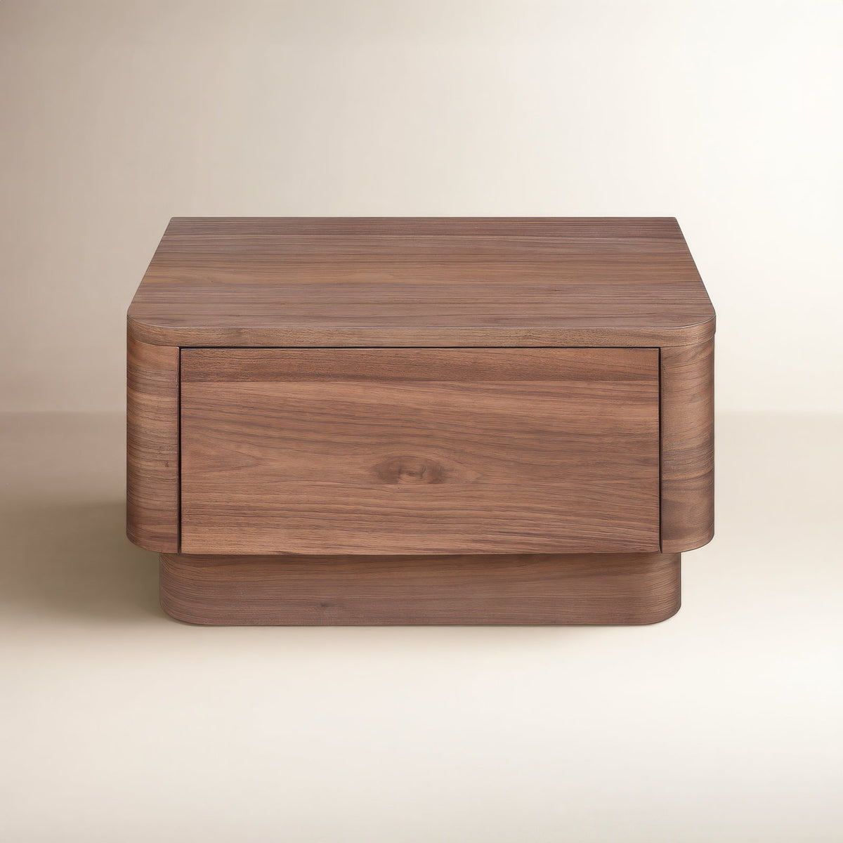 Nightstand with 1 Drawer, Solid and Engineered Wood, Walnut