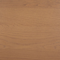 Nightstand with 2 Drawers in Natural Rubberwood and MDF