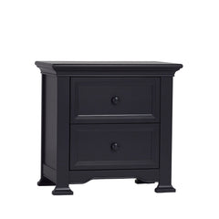 Nightstand with 2 Soft Close Drawers in Mystic Blue Solid Pine