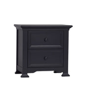 Nightstand with 2 Soft Close Drawers in Mystic Blue Solid Pine