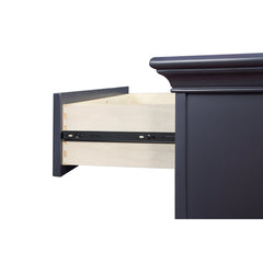 Nightstand with 2 Soft Close Drawers in Mystic Blue Solid Pine