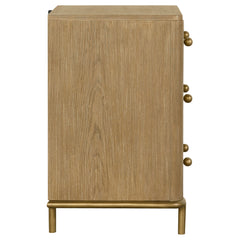 Nightstand with 3 Drawers and Wood Top
