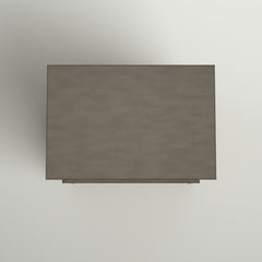 Nightstand with 3 Drawers in Solid and Engineered Wood with Bun Feet