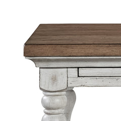 Nightstand with Drawer and Shelves, Wood, White and Brown